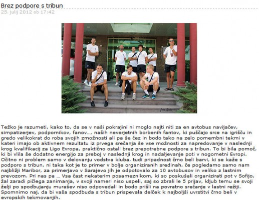 Navijačem očitati nepotovanje v Sofijo, to pa je že preveč